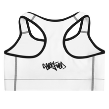 Load image into Gallery viewer, BADBOY Certy | WHITE/BLACK SPORTS BRA
