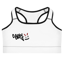 Load image into Gallery viewer, BADBOY Certy | WHITE/BLACK SPORTS BRA
