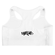 Load image into Gallery viewer, BADBOY Certy | WHITE/BLACK SPORTS BRA
