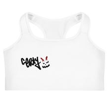 Load image into Gallery viewer, BADBOY Certy | WHITE/BLACK SPORTS BRA

